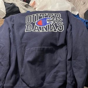 A Champion hoodie